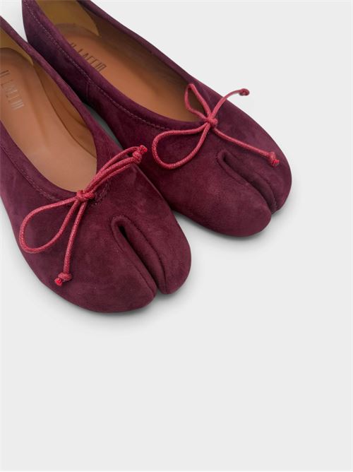 Ballerina Tabi in suede bordeaux IL LACCIO | 5462SUEDEBORDEAUX